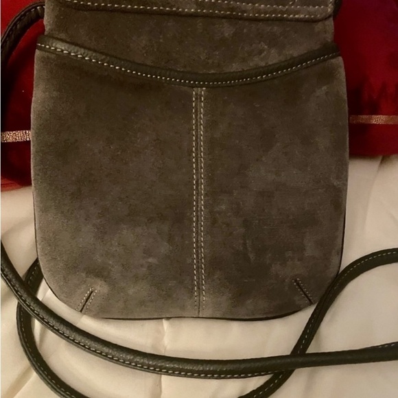 Tignanello suede crossbody taupe - Picture 3 of 8